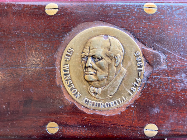 Late Victorian Instrument Box With 1960’s Addition Of Winston Churchill Medallion
