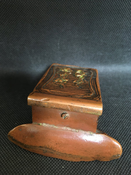 Art Nouveau Bronze Match Box Holder