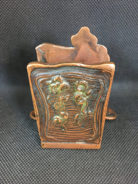 Art Nouveau Bronze Match Box Holder