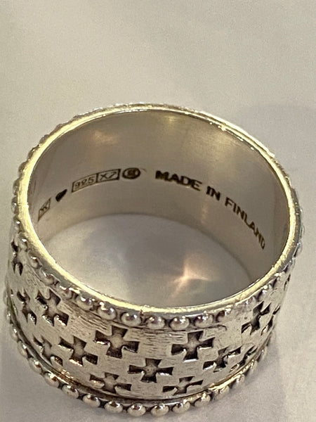 Vintage Kalevala Koru Finland Silver Ring 1975