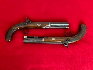Pair English 19th Century Officer’s Percussion Cap Duelling Pistols By William Chance & Son, London