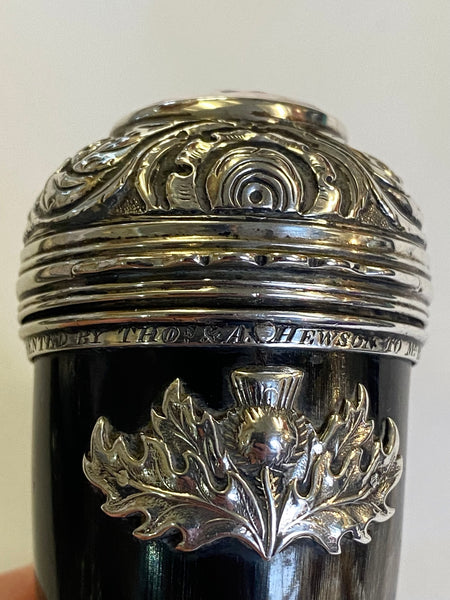 Antique Georgian Scottish Snuff Mull Engraved ‘Thomas & Ann Hewson To Robert Gee 1826’