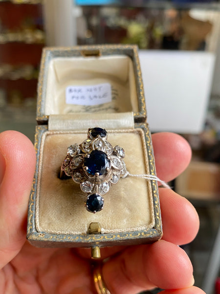 Vintage 18ct Gold Sapphire & Diamond Ring