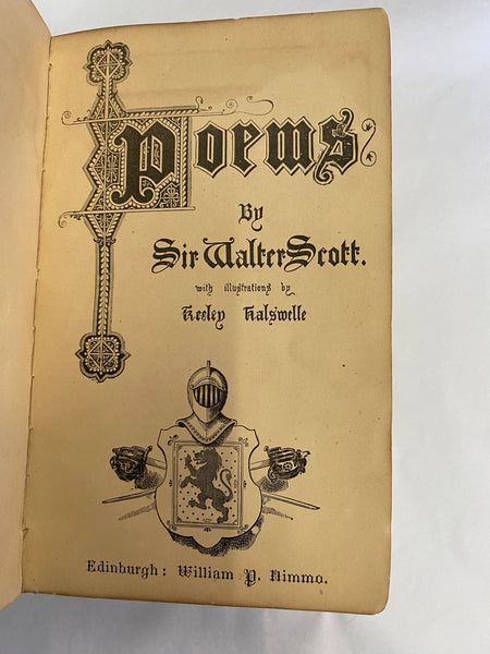 Rare Maucheline Ware The Poetical Works Of Sir Walter Scott Book 1876