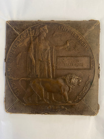 WW1 Death Penny James Matthews