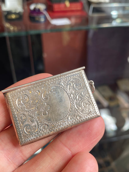 Novelty Envelope Antique Silver Double Stamp Case