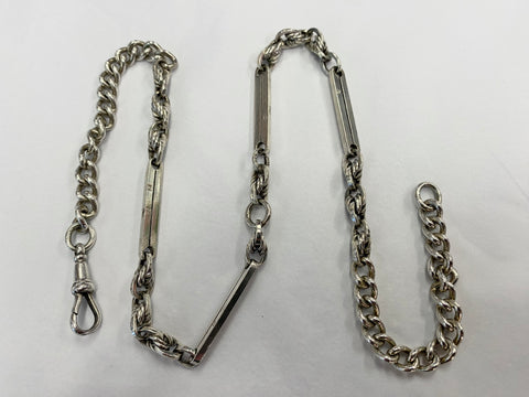 Antique Sterling Silver Albert Chain