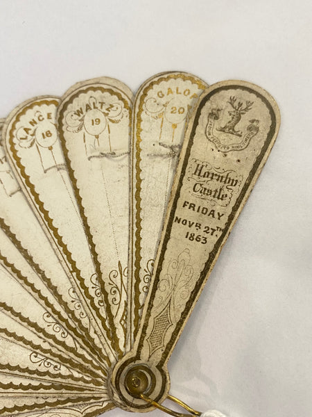 Rare Antique Victorian ‘Carnet De Bal’ Hornby Castle Nr Lancaster