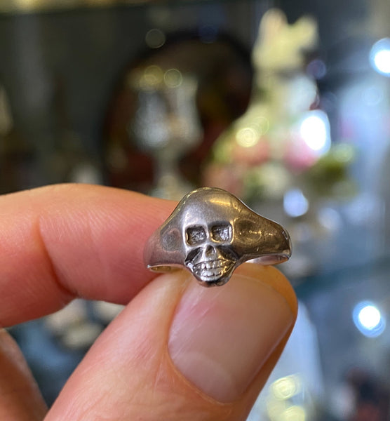 Vintage Skull Sterling Silver London 1981