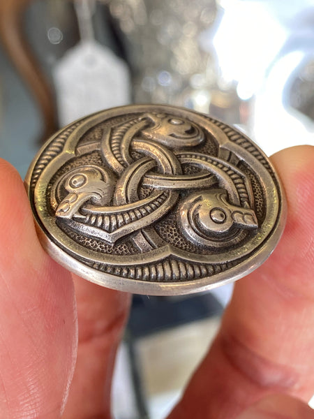 Norwegian Silver Dragestil Brooch Marius Hammer c.1900