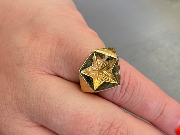 Boxed Yellow Gold On Silver Shaun Leane Arc Star Ring