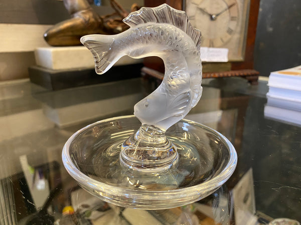 Lalique Leaping Fish Pin Tray