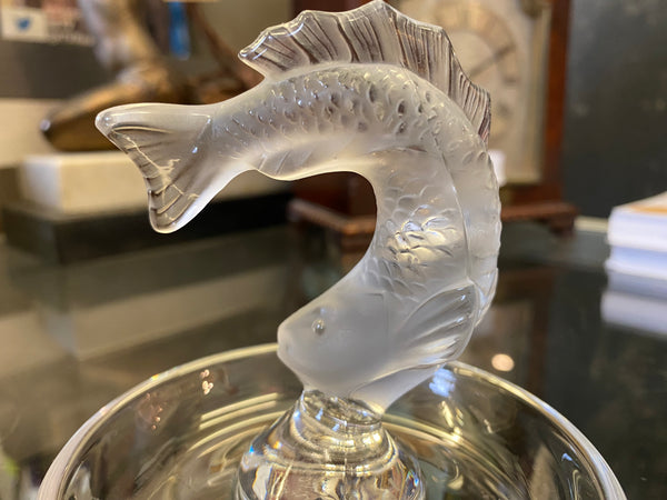 Lalique Leaping Fish Pin Tray