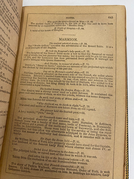 Rare Maucheline Ware The Poetical Works Of Sir Walter Scott Book 1876