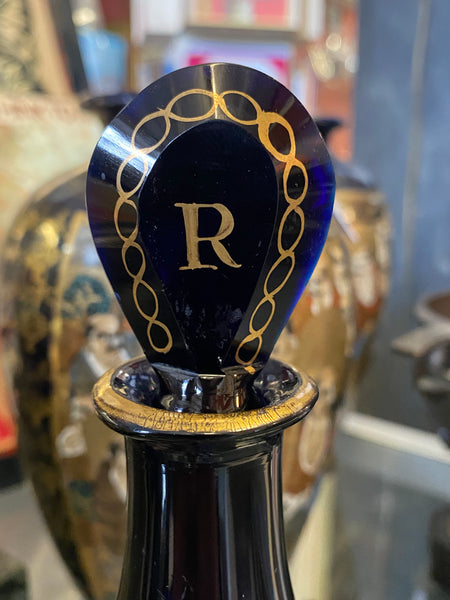 Antique Bristol Blue Glass Rum Decanter c.1800