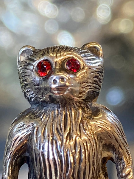 Double Sided Silver Bear Charm Birmingham 1921