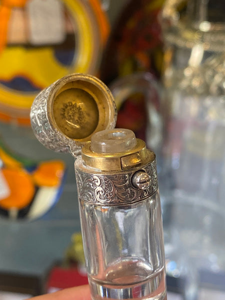 Antique 19th Century Samson Mordan Double Ended Scent Bottle London 1879