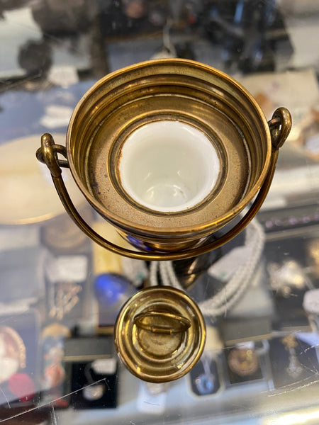 Antique Victorian Novelty Inkwell In The Form Of A Bucket