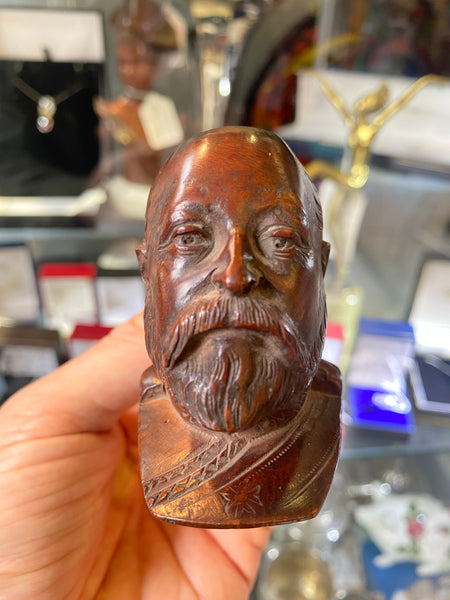 Antique Edward VII Carved Briar Pipe