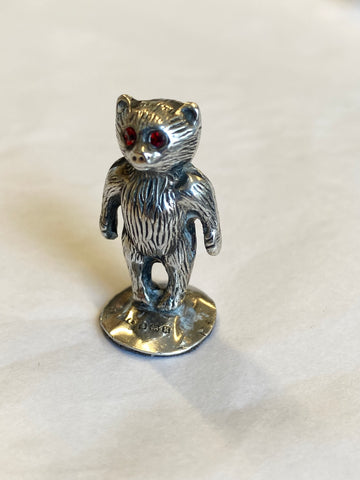 Double Sided Silver Bear Charm Birmingham 1921