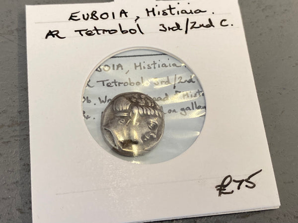 Ancient Euboia Mistiaia AR Tetrobol 3rd/2nd Century Coin