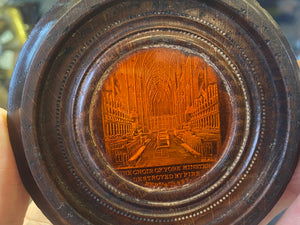 Rare Georgian York Minster Snuff Box With Coloured Glass Inside 1829