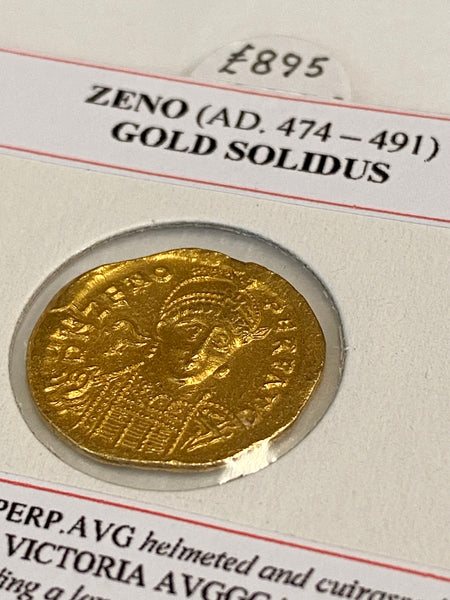 Ancient Zeno Gold Solidus AD 474-491