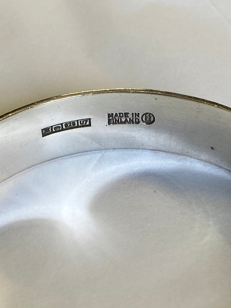 Vintage Kelevala Koru Finland Silver Bangle 1973