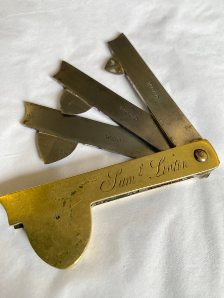 Antique 19th Century Fleam By Wood Of York, Named