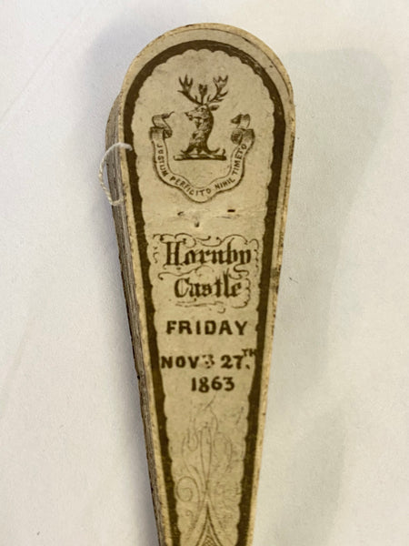 Rare Antique Victorian ‘Carnet De Bal’ Hornby Castle Nr Lancaster