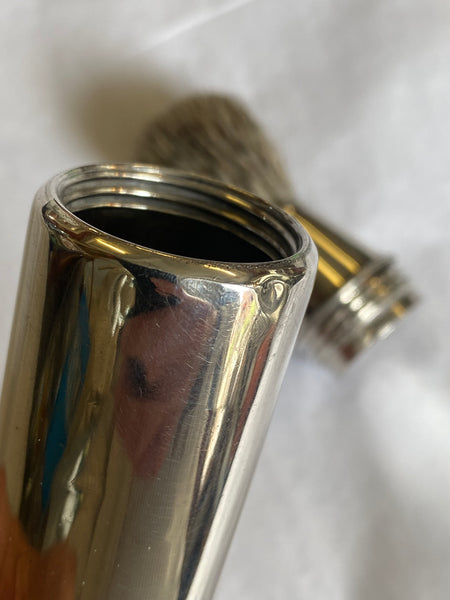 Sterling Silver Art Deco Campaign Or Travel Shaving Brush London 1928