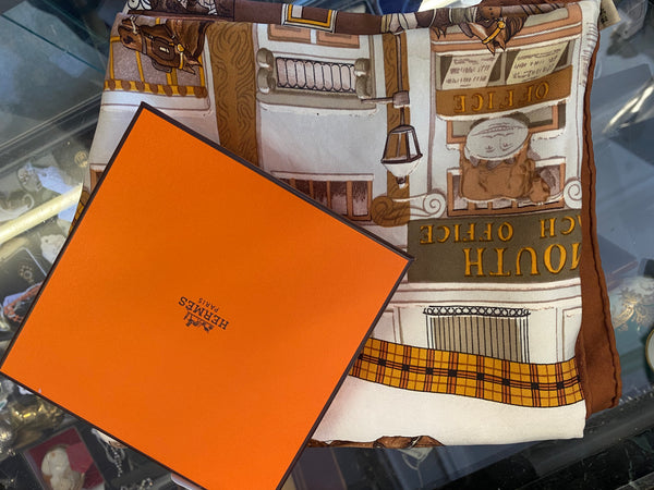 Hermes Silk Scarf With Box