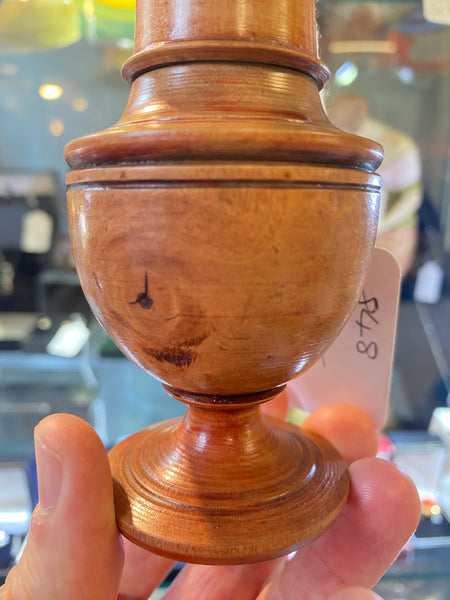 Antique Early 19th Century Fruitwood Muffineer