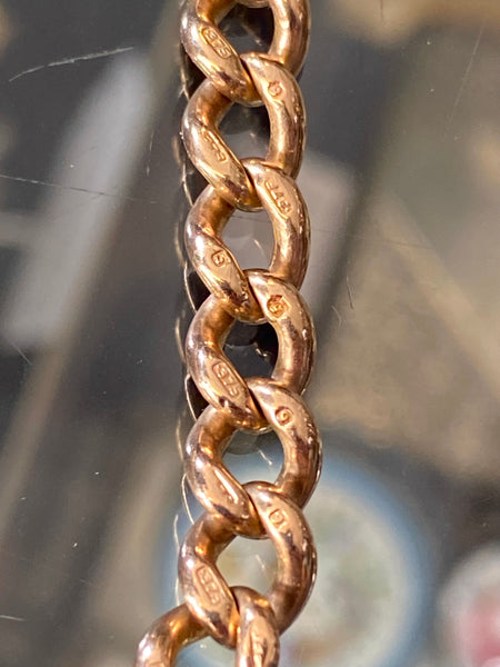 Heavy 9ct Gold Albert Chain Bracelet 17.20 grams