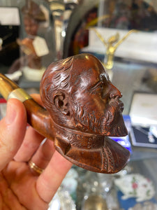 Antique Edward VII Carved Briar Pipe
