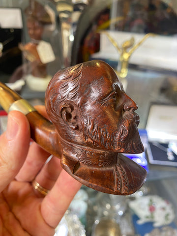 Antique Edward VII Carved Briar Pipe