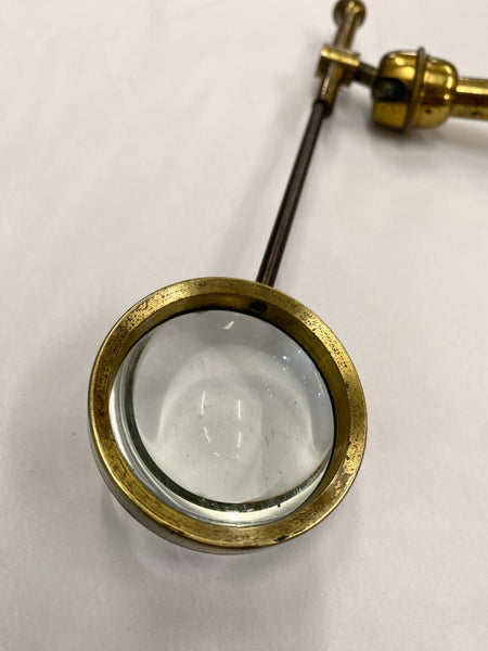 Victorian Brass Microscope Illuminator With Bulls Eye Lens