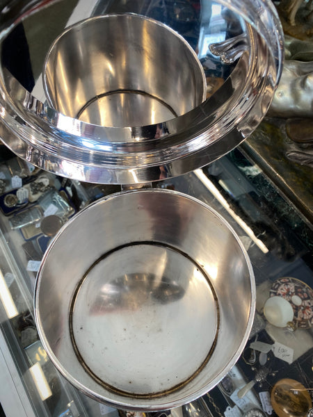 Antique Queen Anne Style Lidded Silver Plate Tankard c.1900