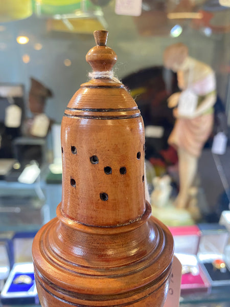 Antique Early 19th Century Fruitwood Muffineer