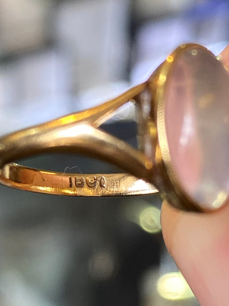 Antique 18ct Gold Moonstone Cabochon Ring