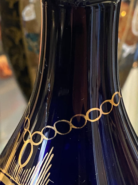 Antique Bristol Blue Glass Rum Decanter c.1800