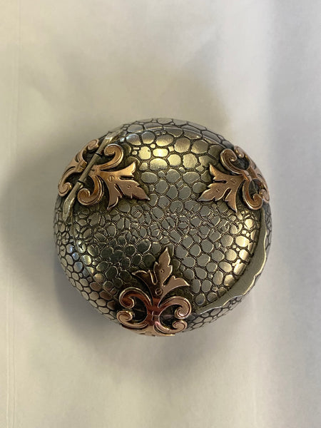 Antique Neo-Gothic French Silver & Gold Compact Charles Murat