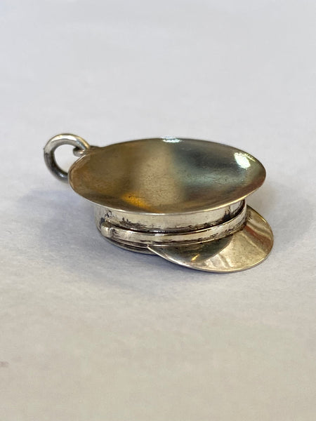 Antique World War 1 Sterling Silver Sweetheart Soldier’s Cap Charm Locket Birm 1914