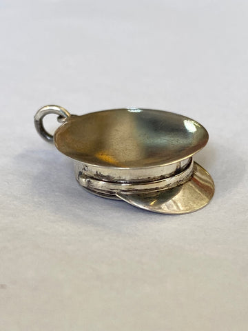 Antique World War 1 Sterling Silver Sweetheart Soldier’s Cap Charm Locket Birm 1914