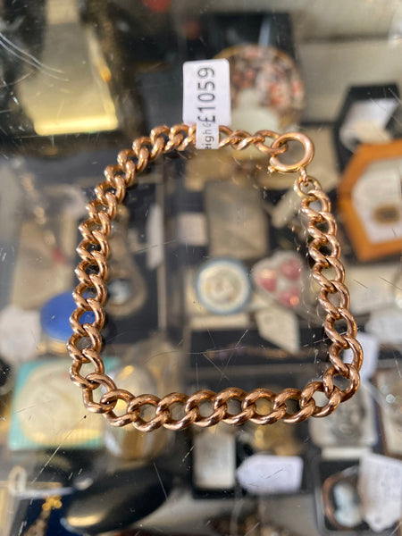 Heavy 9ct Gold Albert Chain Bracelet 17.20 grams