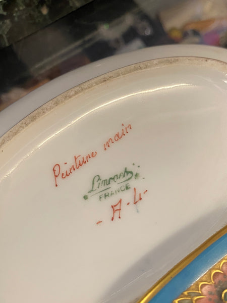 Hand Painted Covered Porcelain Box By Limoges