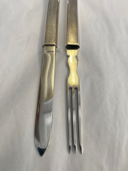 Antique German Silver Campaign Travel Cutlery Set c.1900