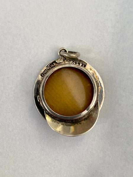 Antique World War 1 Sterling Silver Sweetheart Soldier’s Cap Charm Locket Birm 1914