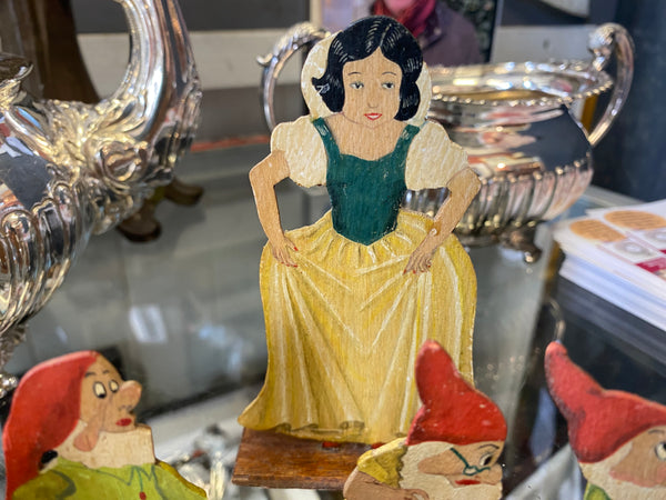 Vintage Folk Art Snow White Figures