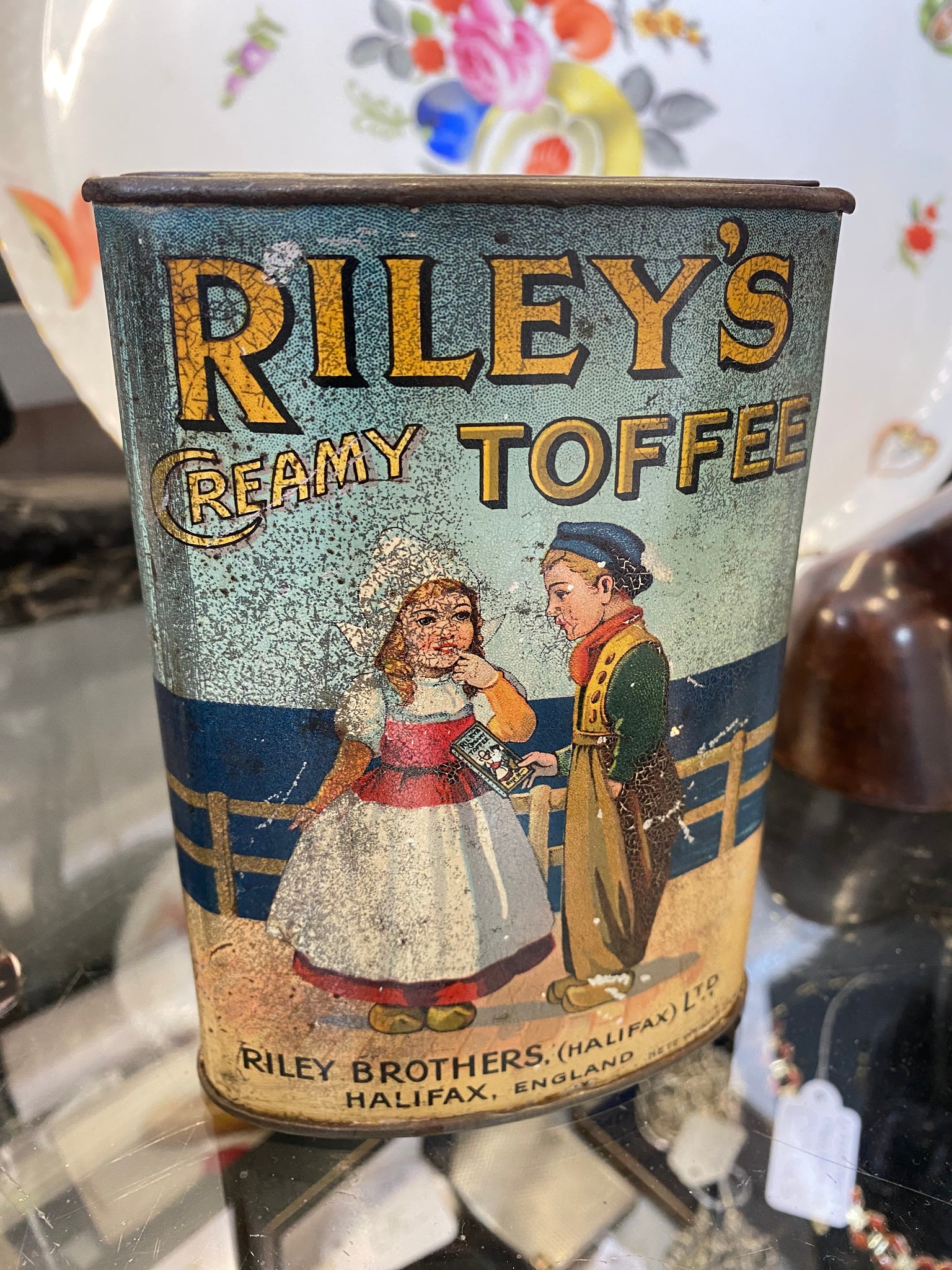 Very Rare Victorian Riley’s Creamy Toffee Tin - Halifax c.1890